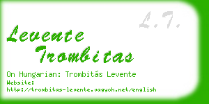 levente trombitas business card