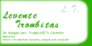 levente trombitas business card